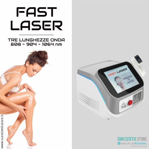 iKhona Fast Laser diodo 2 lunghezze d'onda 808 - 1064 nm - 1000W portatile estetica 40J