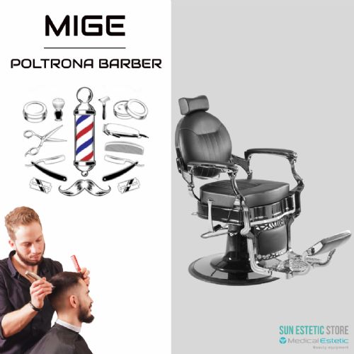 MIGE POLTRONA MASCHILE BARBIERE ARREDAMENTI PARRUCCHIERE BARBER SHOP