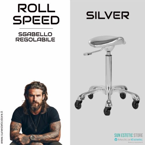 Rool Speed sgabello sagomato regolabile studio estetica parrucchiere tattoo