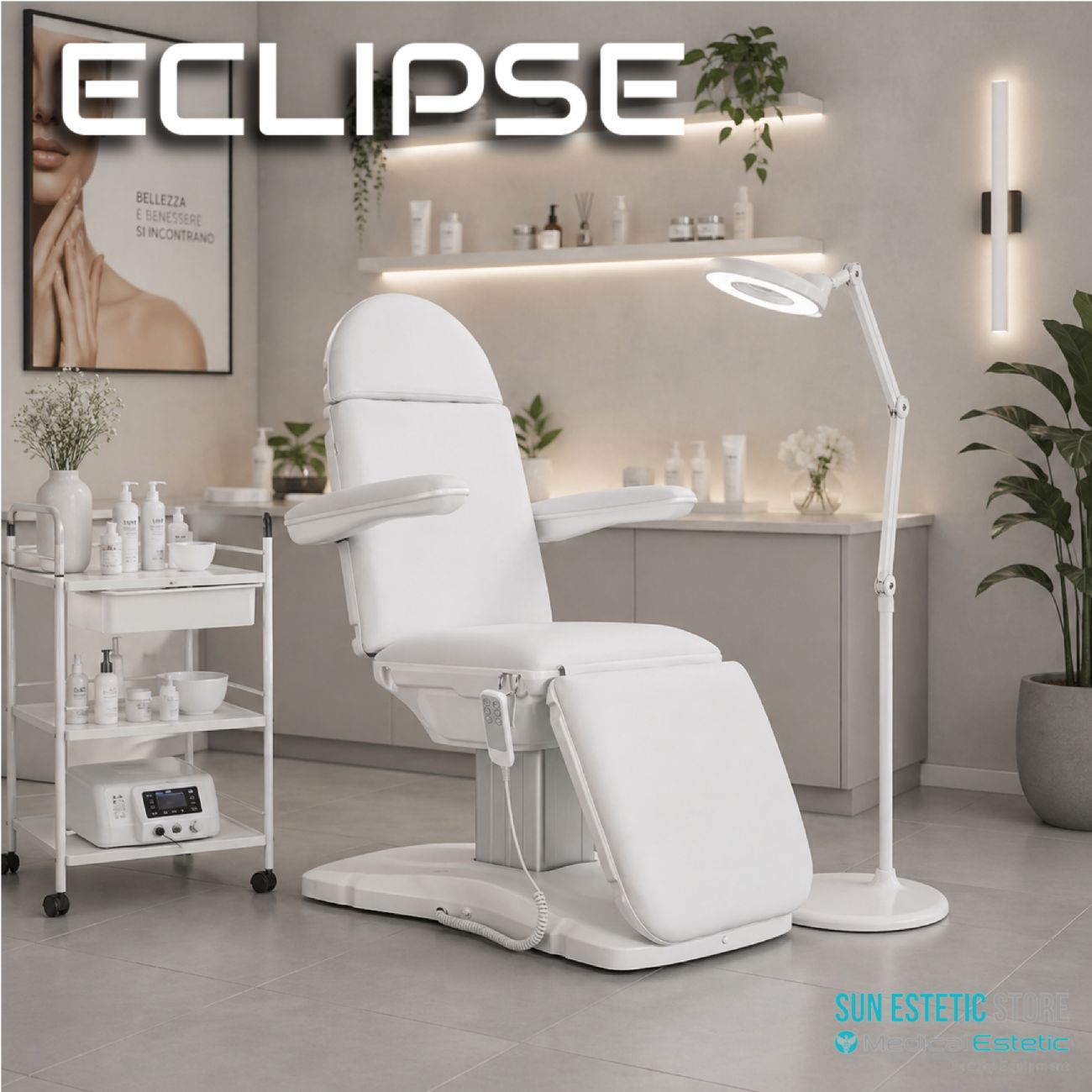 Eclipse poltrona lettino multifunzionale studio medico estetica  spa farmacia
