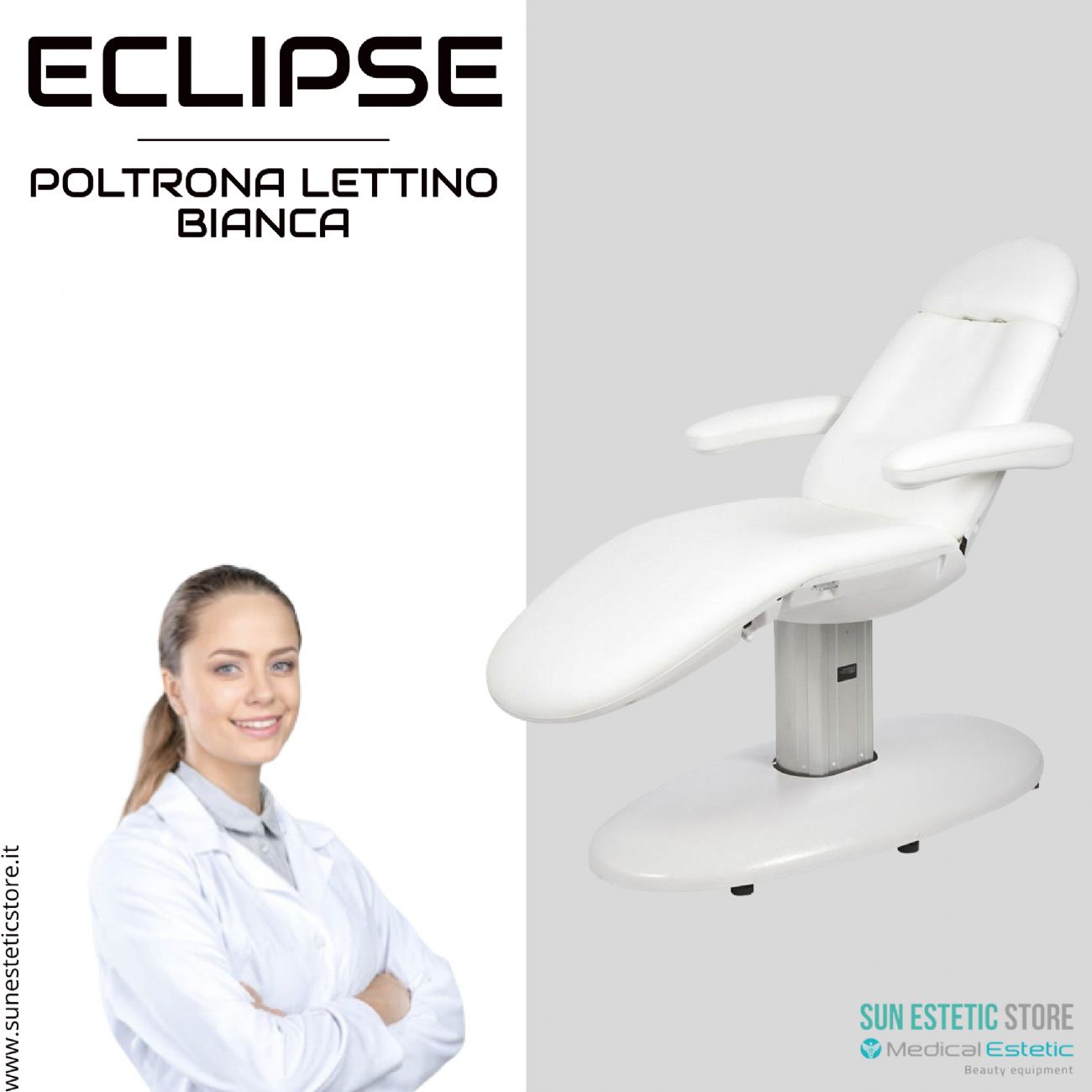 Eclipse poltrona lettino multifunzionale studio medico estetica  spa farmacia