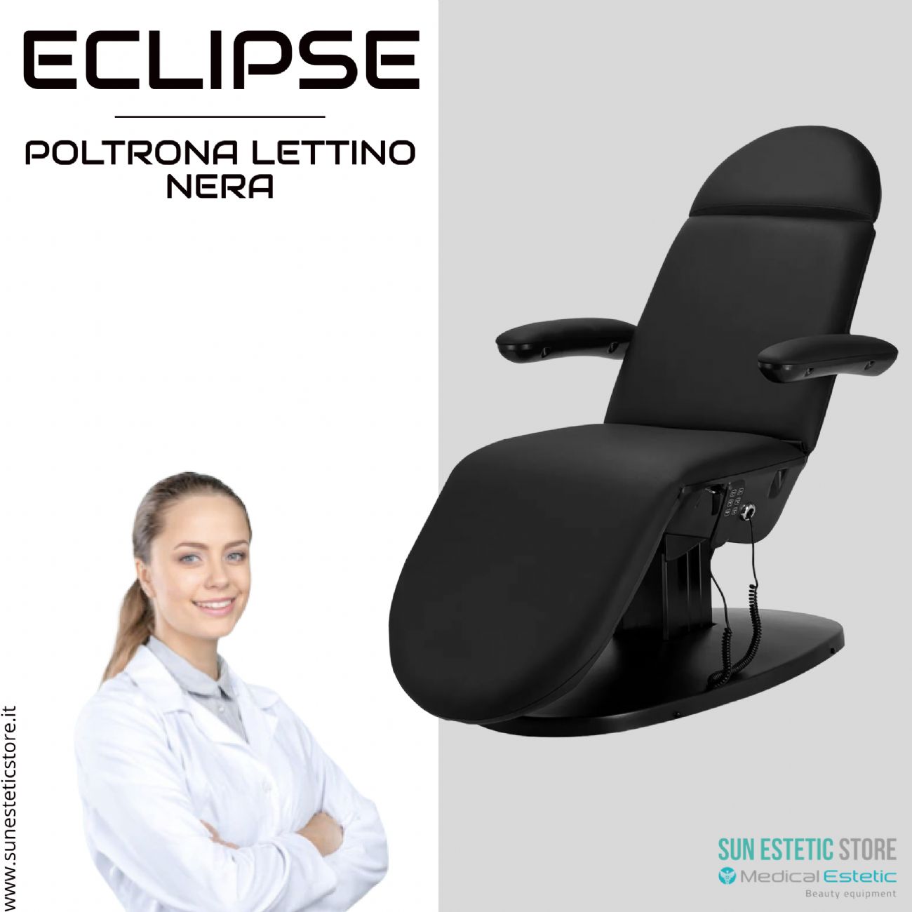 Eclipse poltrona lettino multifunzionale studio medico estetica  spa farmacia