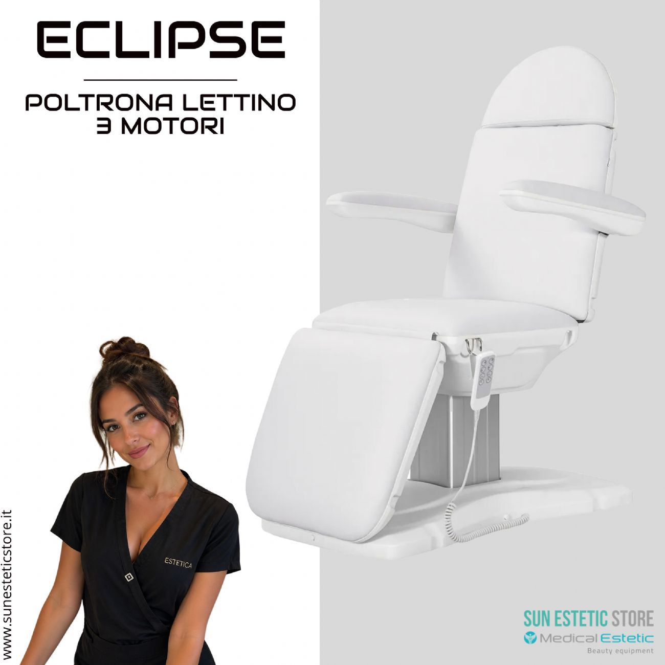Eclipse poltrona lettino multifunzionale studio medico estetica  spa farmacia