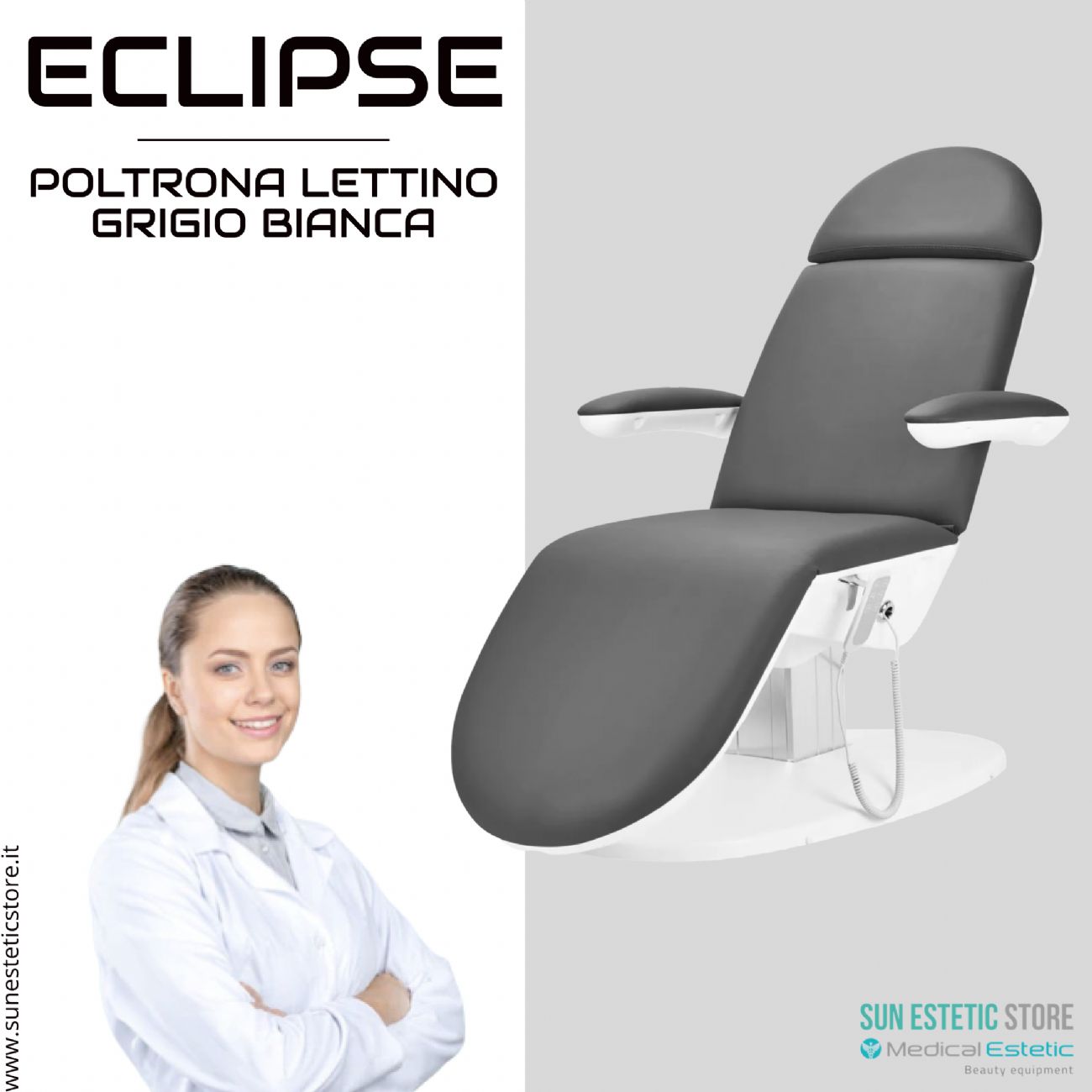 Eclipse poltrona lettino multifunzionale studio medico estetica  spa farmacia