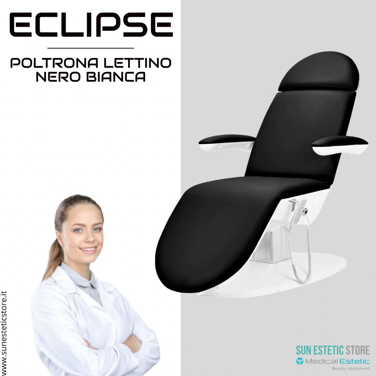 Eclipse poltrona lettino multifunzionale studio medico estetica  spa farmacia