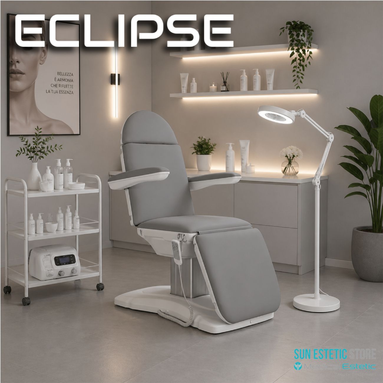 Eclipse poltrona lettino multifunzionale studio medico estetica  spa farmacia