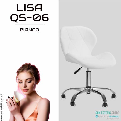 Lisa QS-06 sgabello poltroncina regolabile con schienale estetica manicure