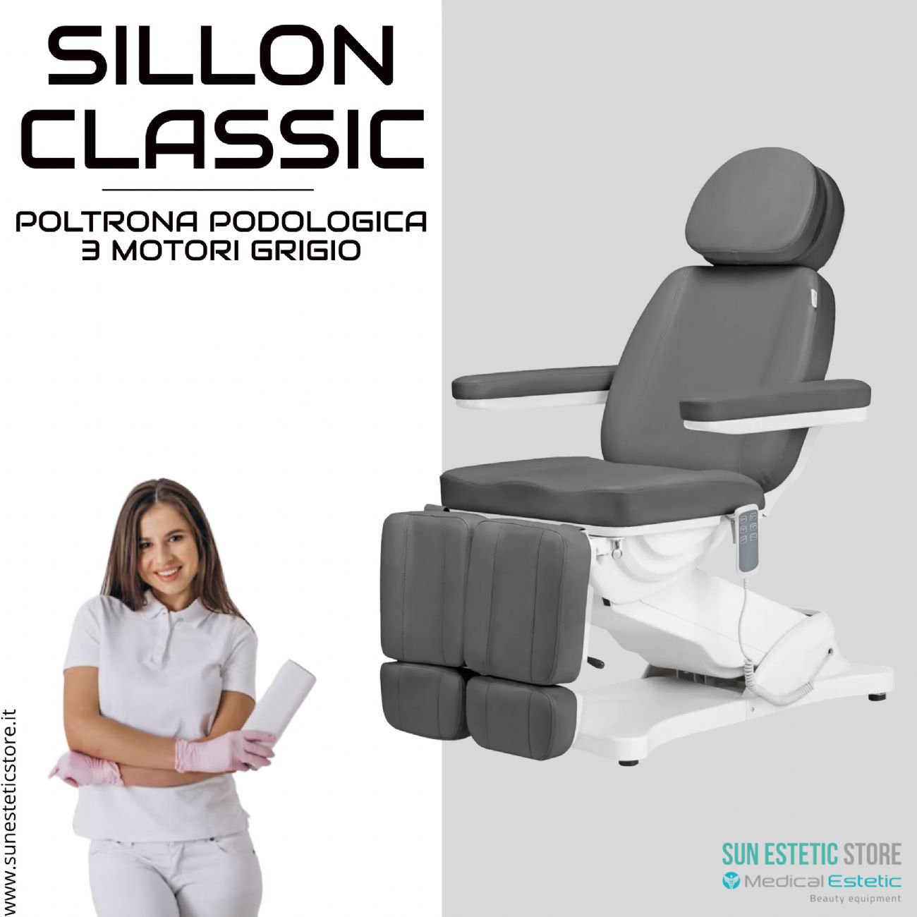 Sillon Classic Pedi poltrona podologica 3 motori per pedicure estetica