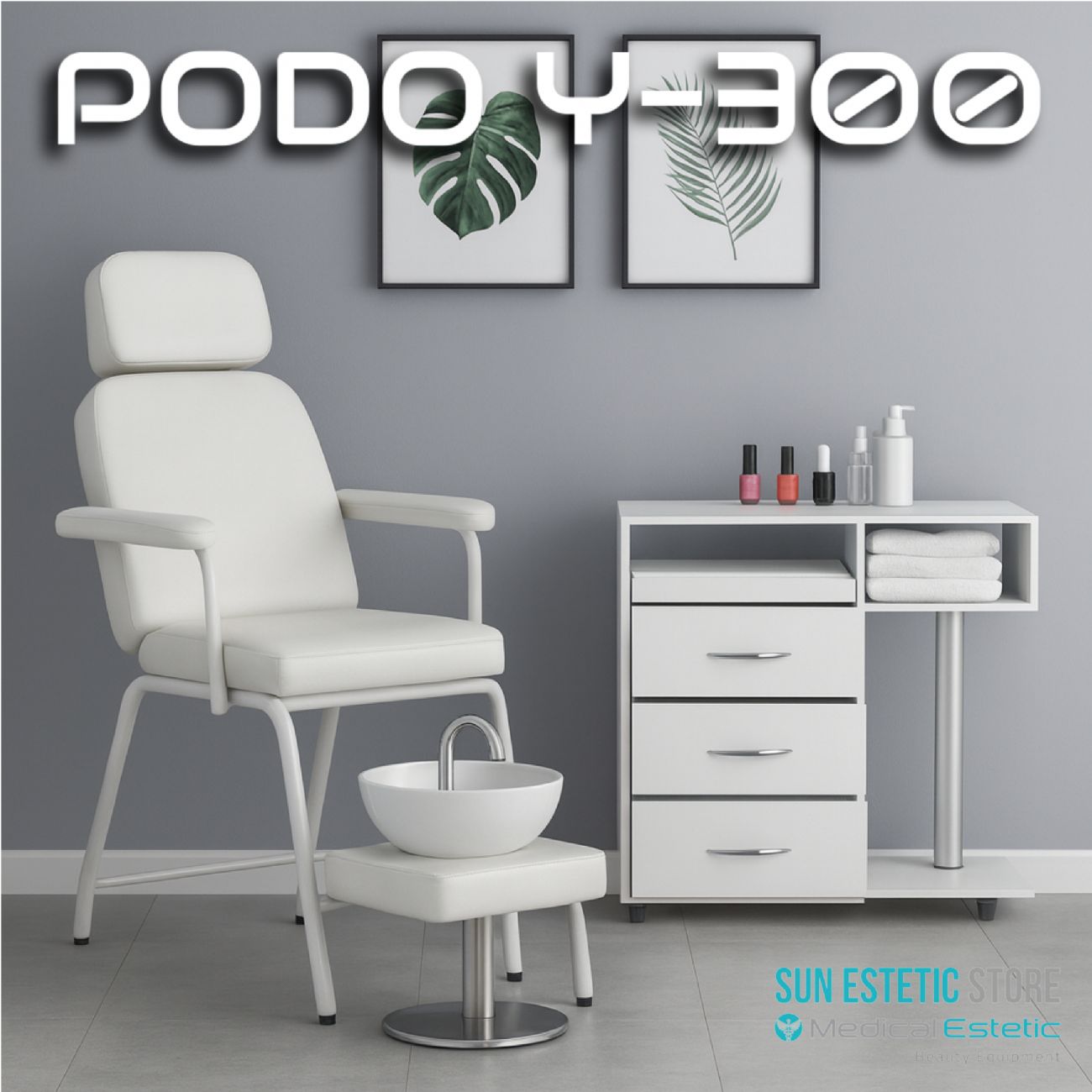 Podo Y-300 carrello assistente porta attrezzature per studio podologico