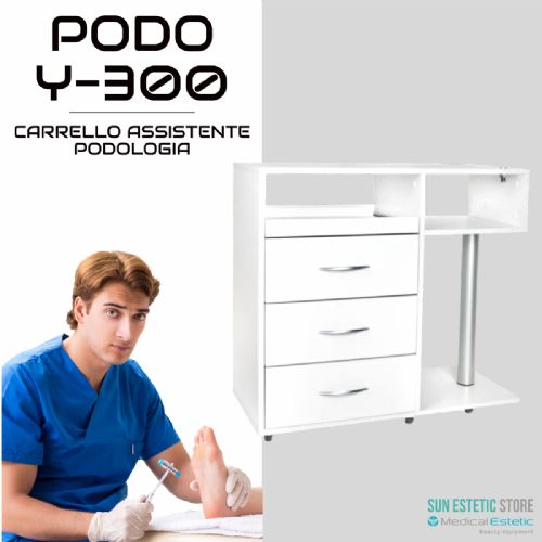 Podo Y-300 carrello assistente porta attrezzature per studio podologico