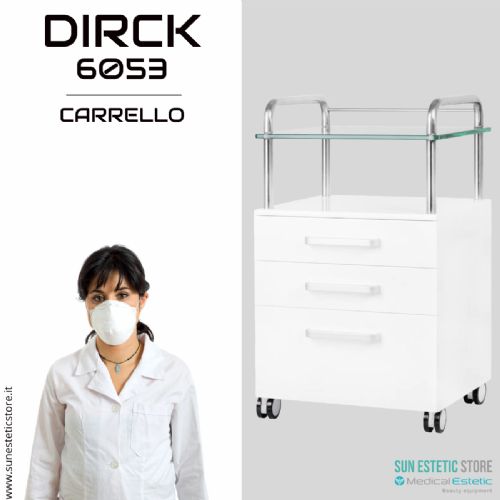 Dirck 6053 carrello assistente porta attrezzature per studio podologico estetica