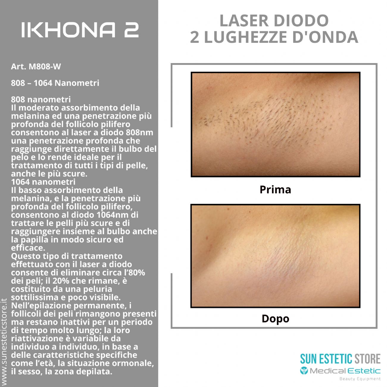 IKHONA 2 LASER DIODO   DUE LUNGHEZZE D’ONDA 808 – 1064 NM