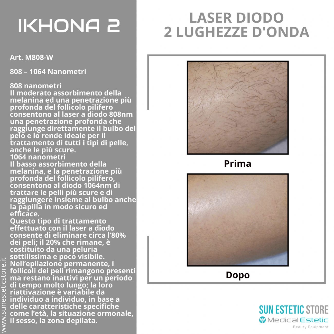 IKHONA 2 LASER DIODO   DUE LUNGHEZZE D’ONDA 808 – 1064 NM