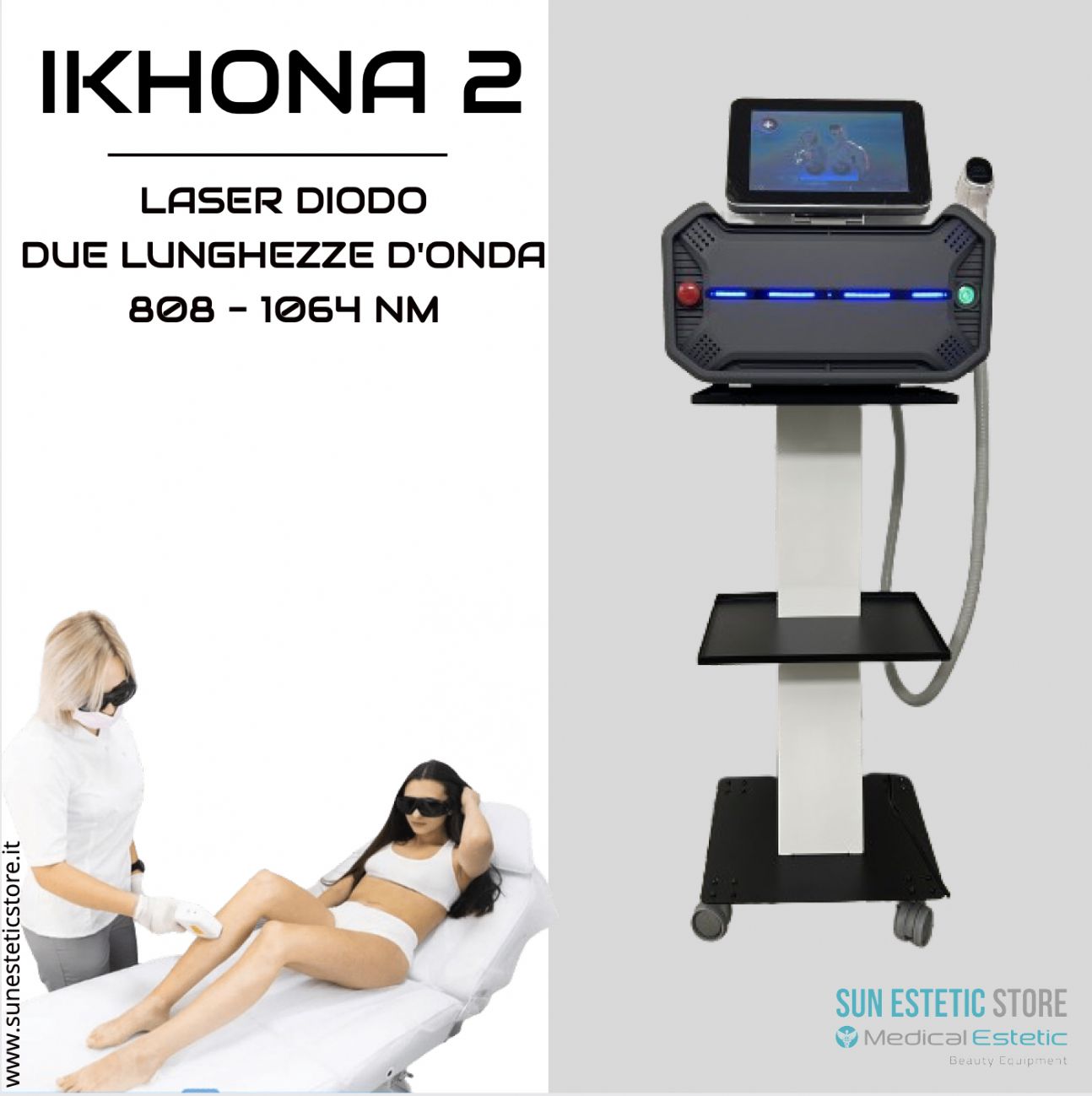 IKHONA 2 LASER DIODO   DUE LUNGHEZZE D’ONDA 808 – 1064 NM