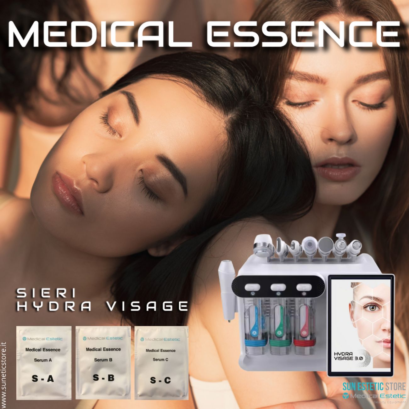 Hydra Visage 3.0 multifunzione viso 8 in 1 con analisi della pelle