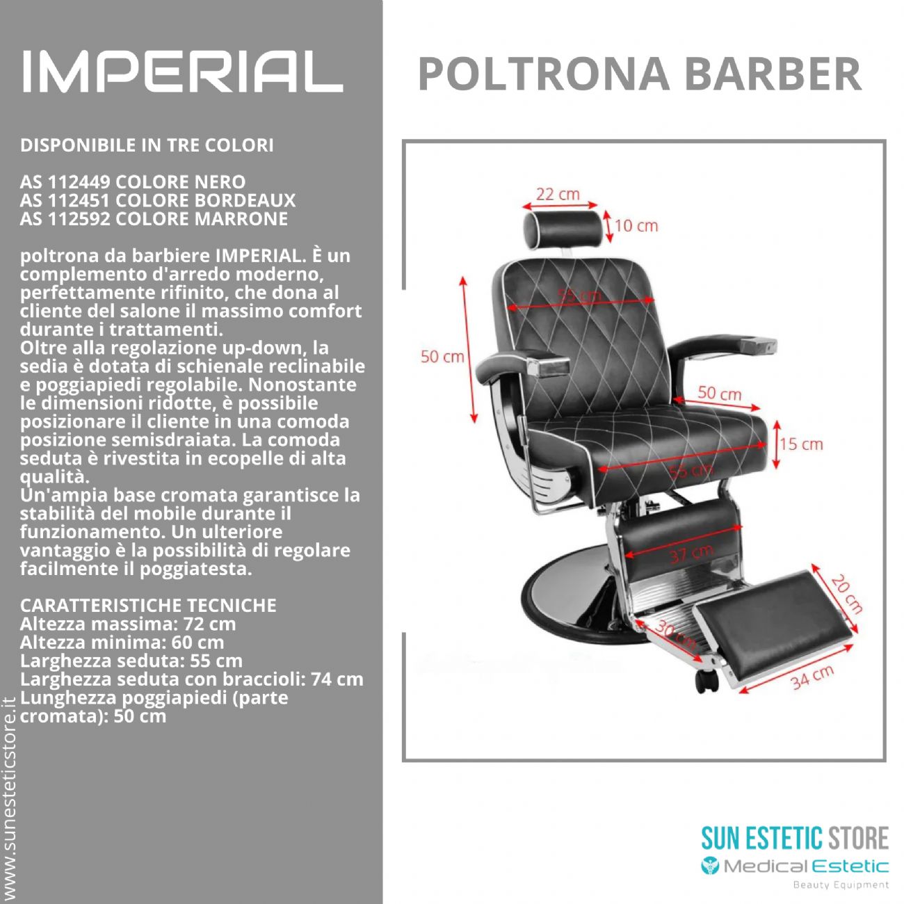 Imperial poltrona Barber parrucchiere uomo