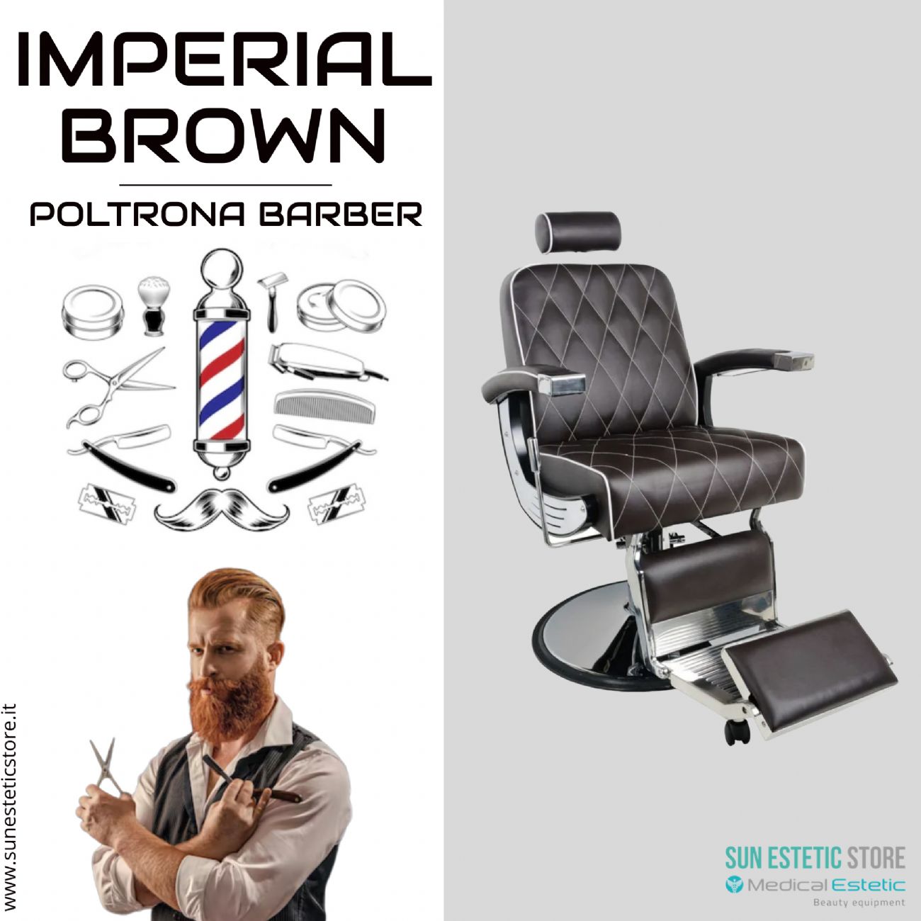 Imperial poltrona Barber parrucchiere uomo