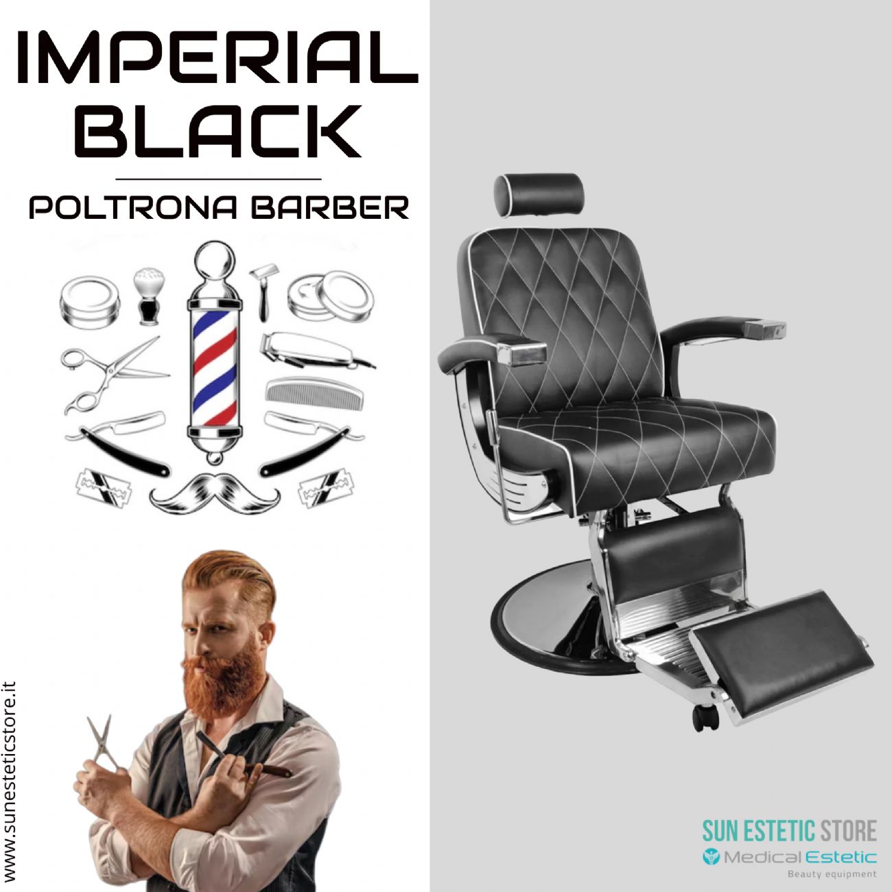 Imperial poltrona Barber parrucchiere uomo