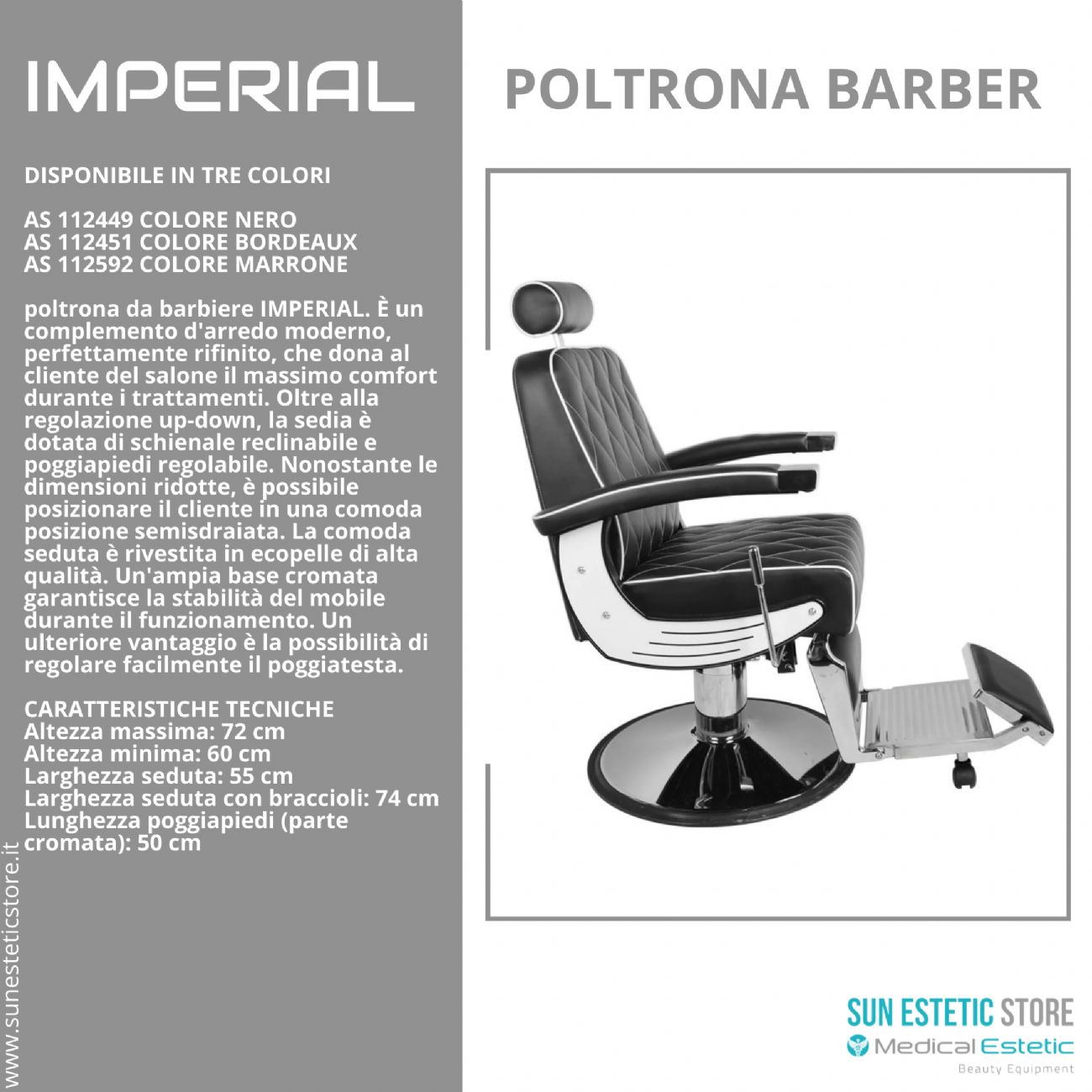 Imperial poltrona Barber parrucchiere uomo