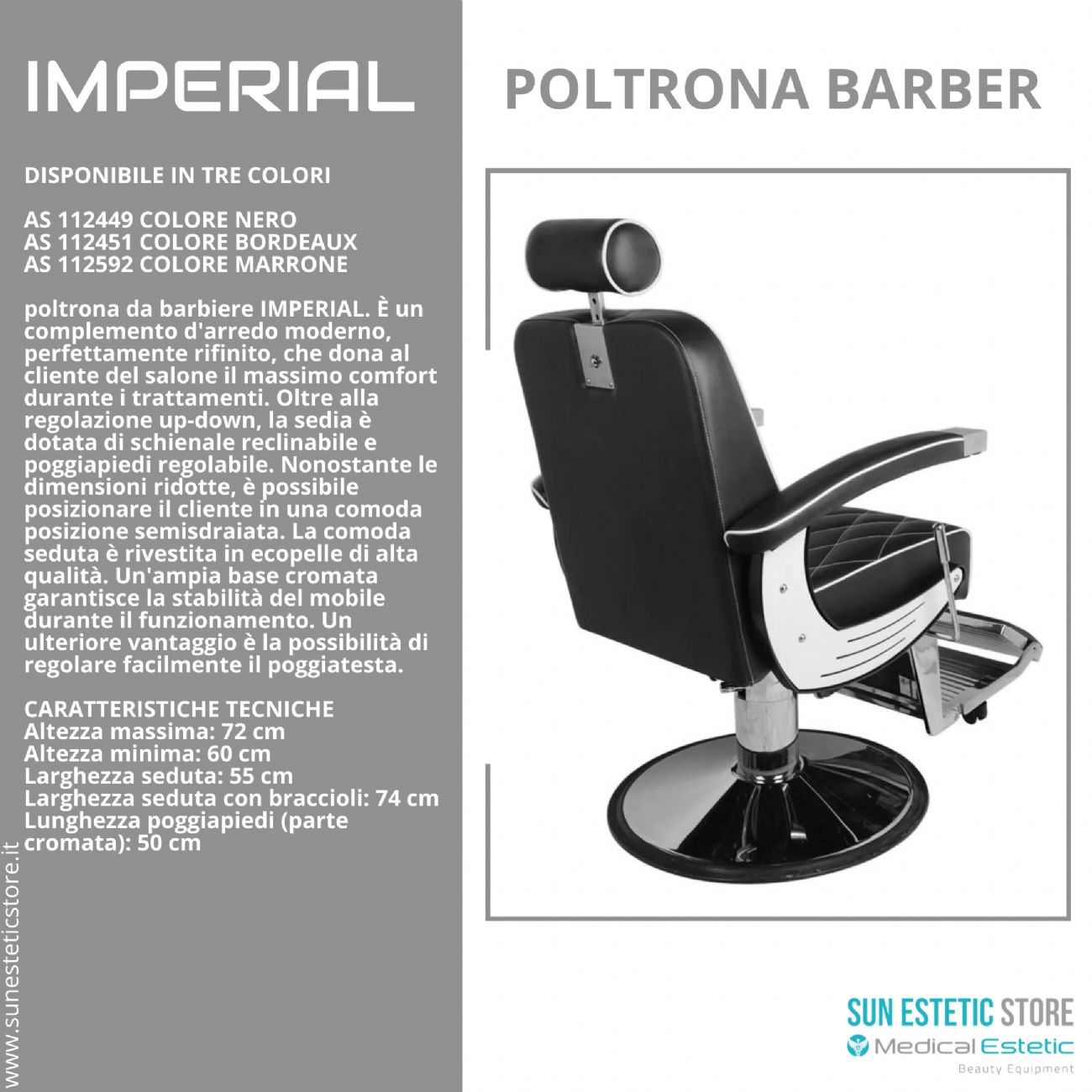 Imperial poltrona Barber parrucchiere uomo