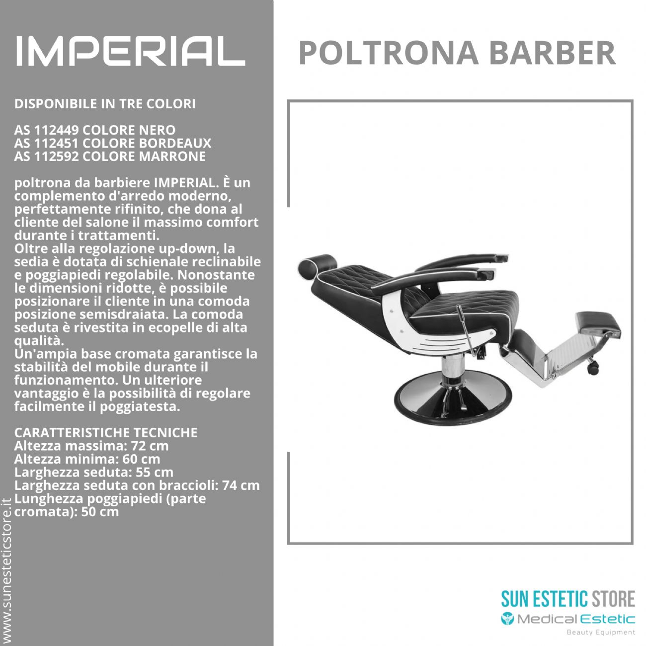 Imperial poltrona Barber parrucchiere uomo