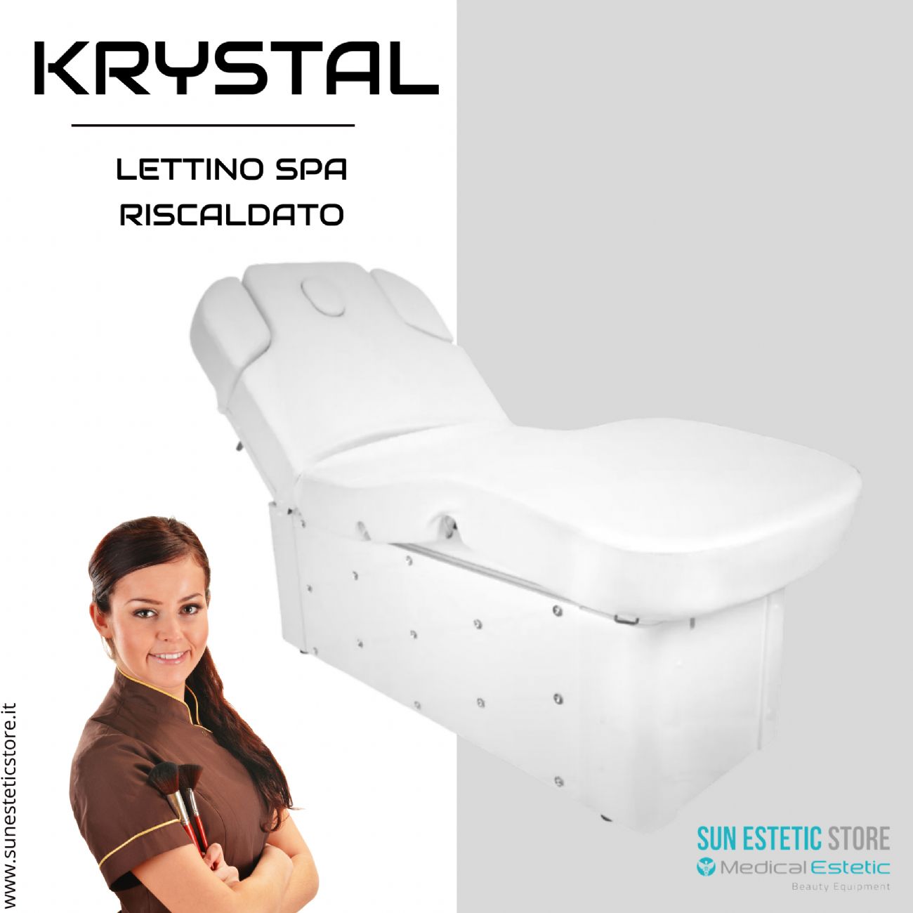 Krystal lettino spa elettrico 4 motori riscaldato