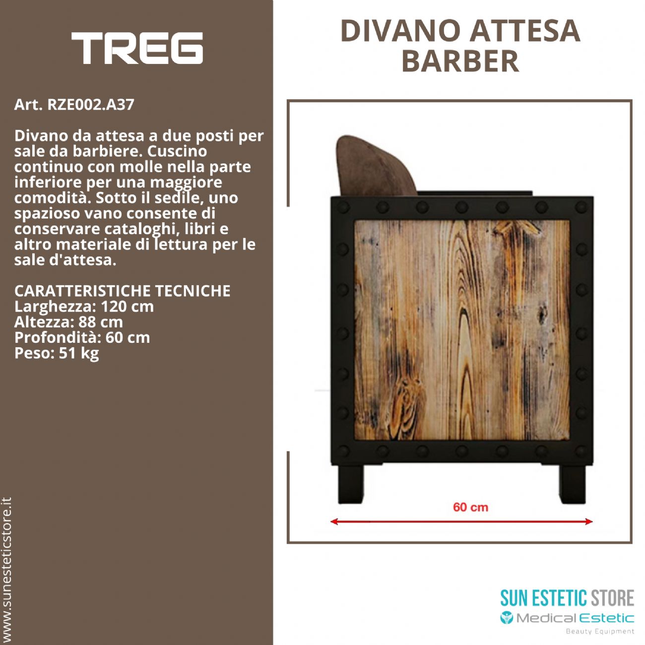 Treg divano in pelle reception arredamenti ingresso parrucchiere barber