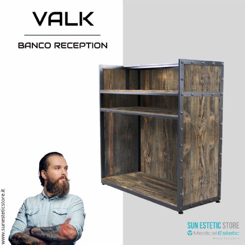 Valk banco cassa reception parrucchiere barber shop in lego e metallo