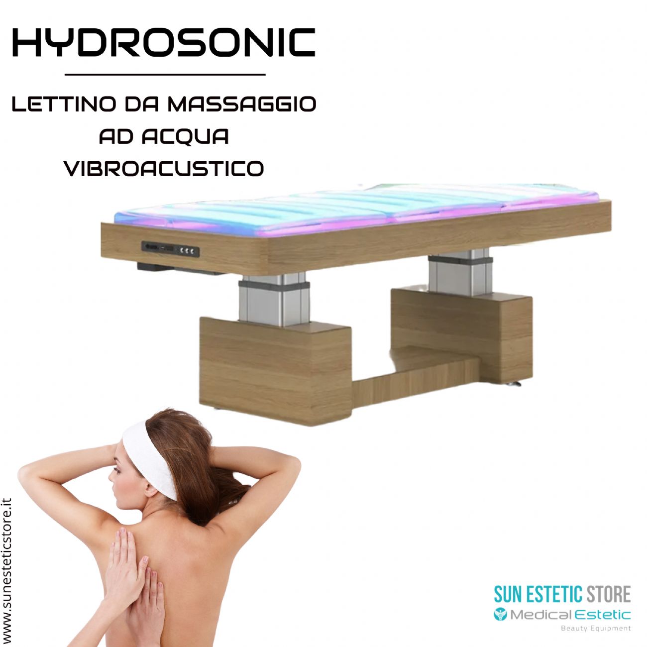 Hydrosonic lettino da massaggio Spa ad acqua vibroacustico