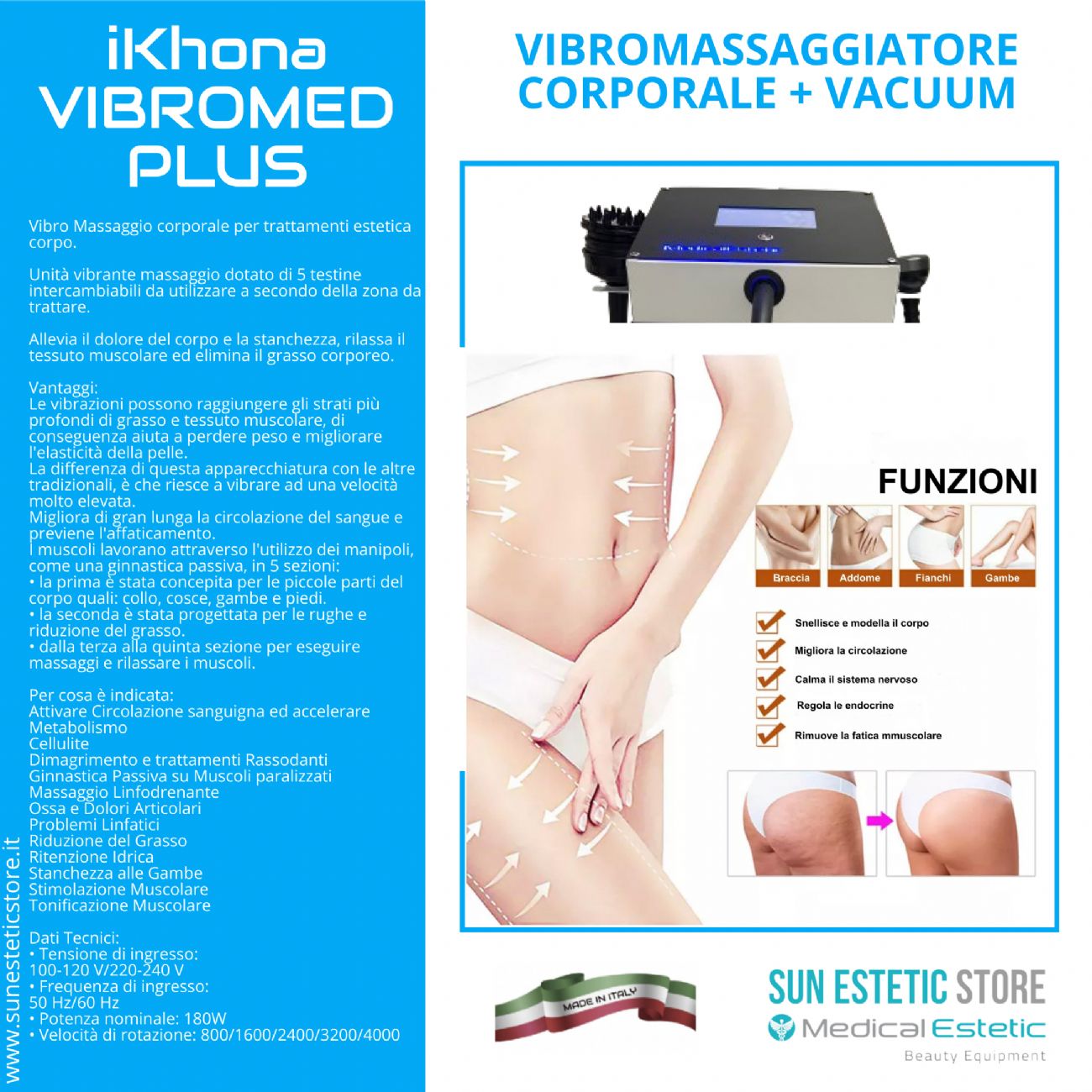 Vibromed Plus vibromassaggiatore corporale + Vacuum