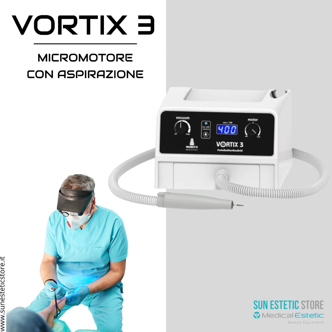 Vortex micromotore fresa podologica con aspirazione onicotecnica nails