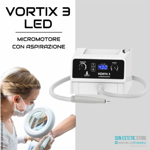 Vortex 3 Led micromotore fresa podologica con aspirazione onicotecnica nails