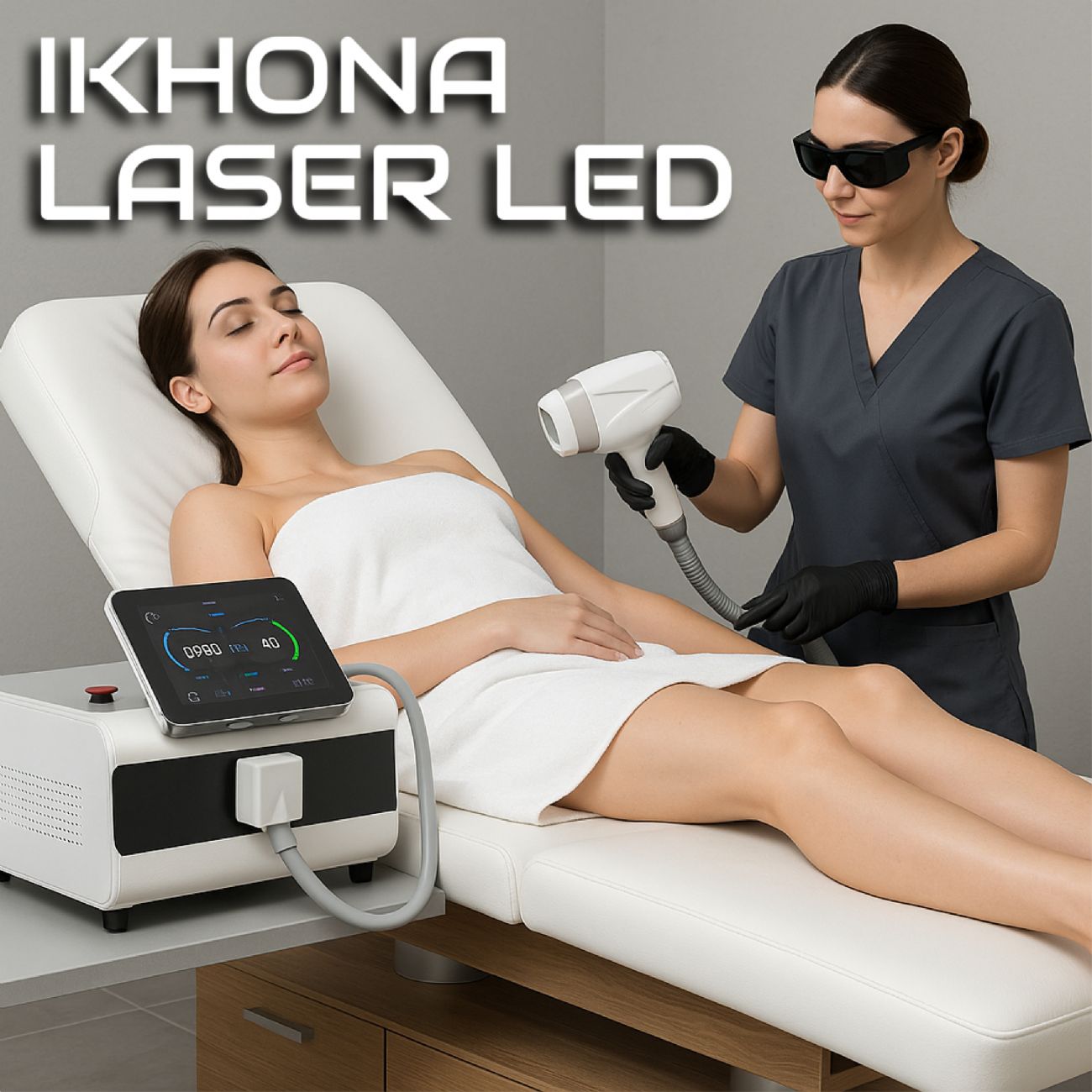 iKhona Laser LED VLC 808 nm Touch and Go system per epilazione progressiva