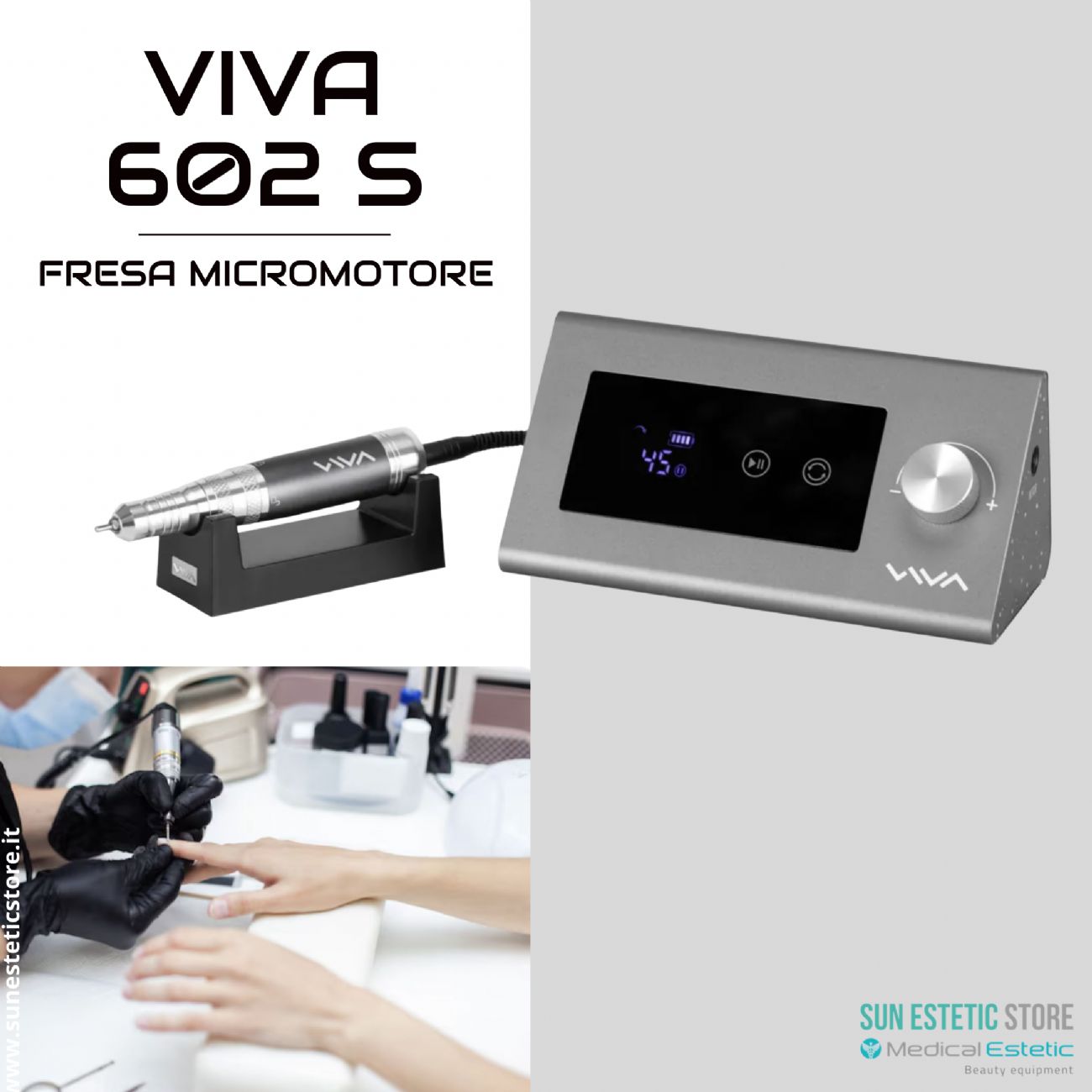 Viva 602 S fresa micromotore per manicure pedicure