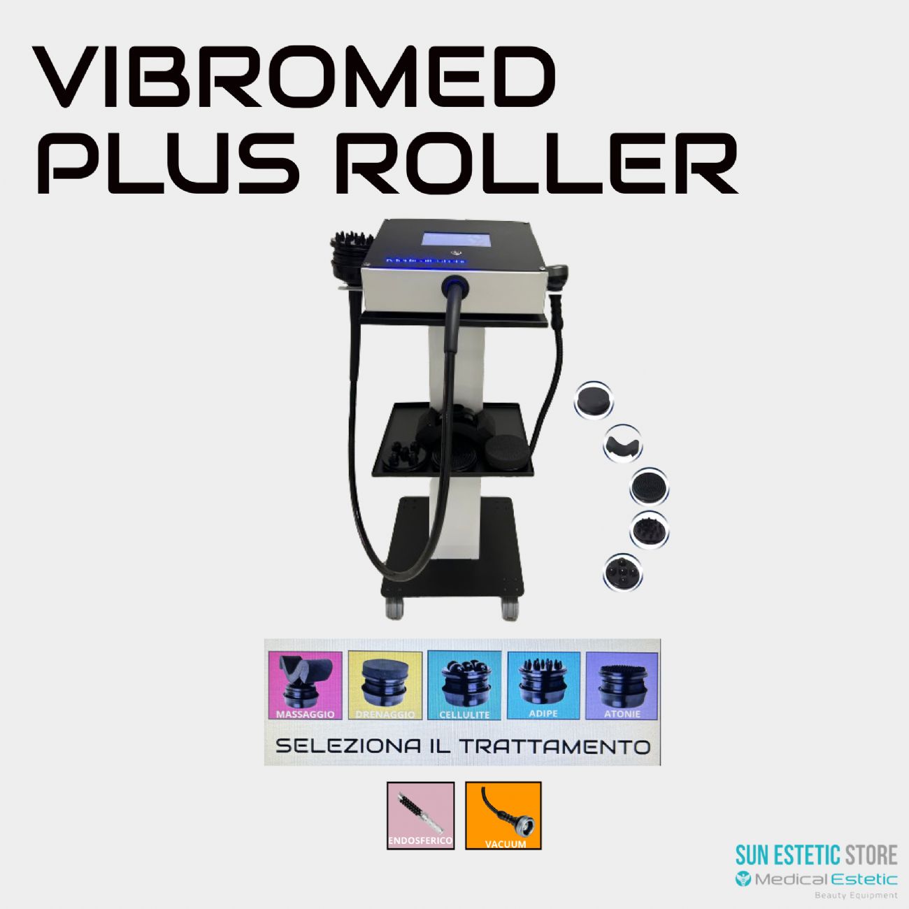 Vibromed Plus Roller vibromassaggiatore con Vacuum terapia e massaggio endosferico