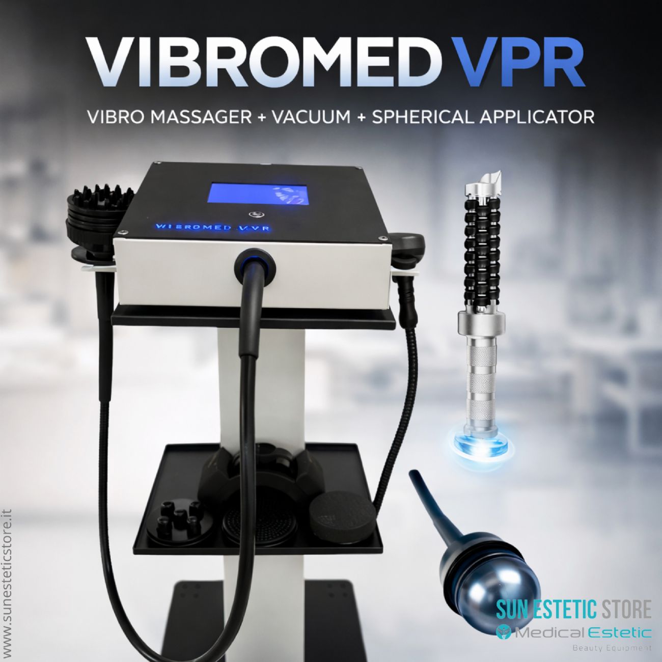 Ikhona Vibromed Plus Roller vibromassaggiatore con Termo Vacuum e manipolo a sfere