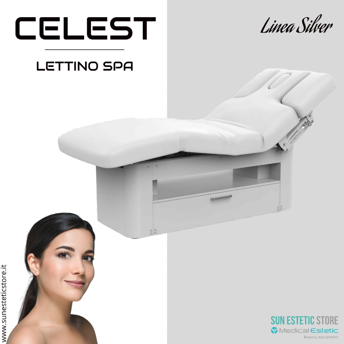 Celest lettino spa Luxury 4 motori riscaldato con illuminazione LED