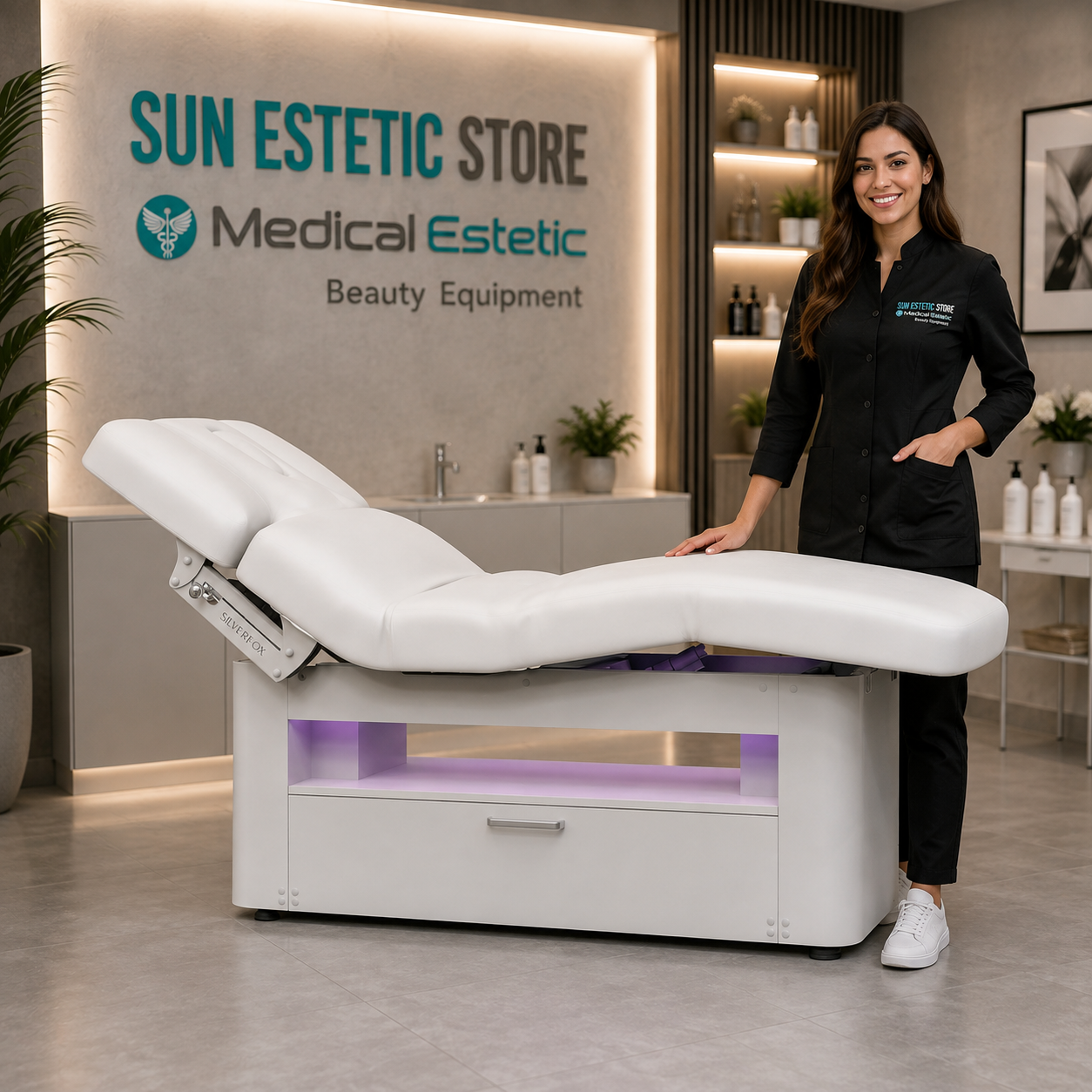 Celest lettino spa Luxury 4 motori riscaldato con illuminazione LED