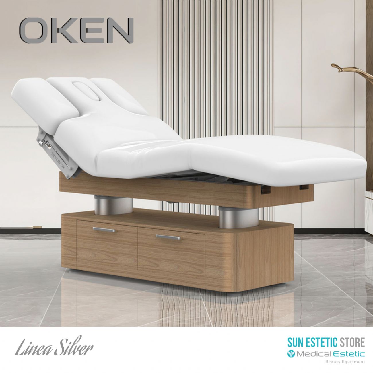 Oken lettino massaggio Luxury Spa 4 motori riscaldato con illuminazione LED