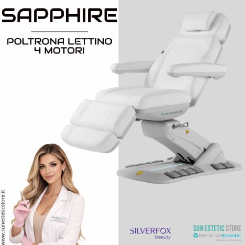 Sapphire poltrona lettino estetica elettrica 4 motori riscaldata