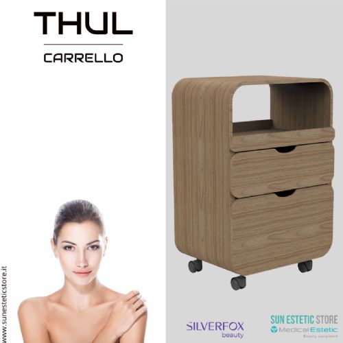 Thul carrello in legno per spa e saloni di bellezza