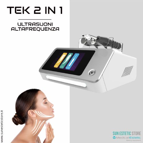 Tek 2 in 1 Apparecchiatura estetica multifunzione per Ultrasuoni e alta Frequenza