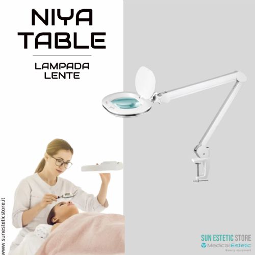 Niya Table Lampada lente led 5 diottrie da tavolo 2 funzioni luce calda e luce fredda  per estetica