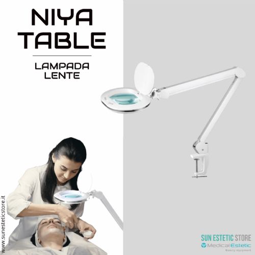 Niya Table Lampada lente led 5 diottrie da tavolo 2 funzioni luce calda e luce fredda  per estetica