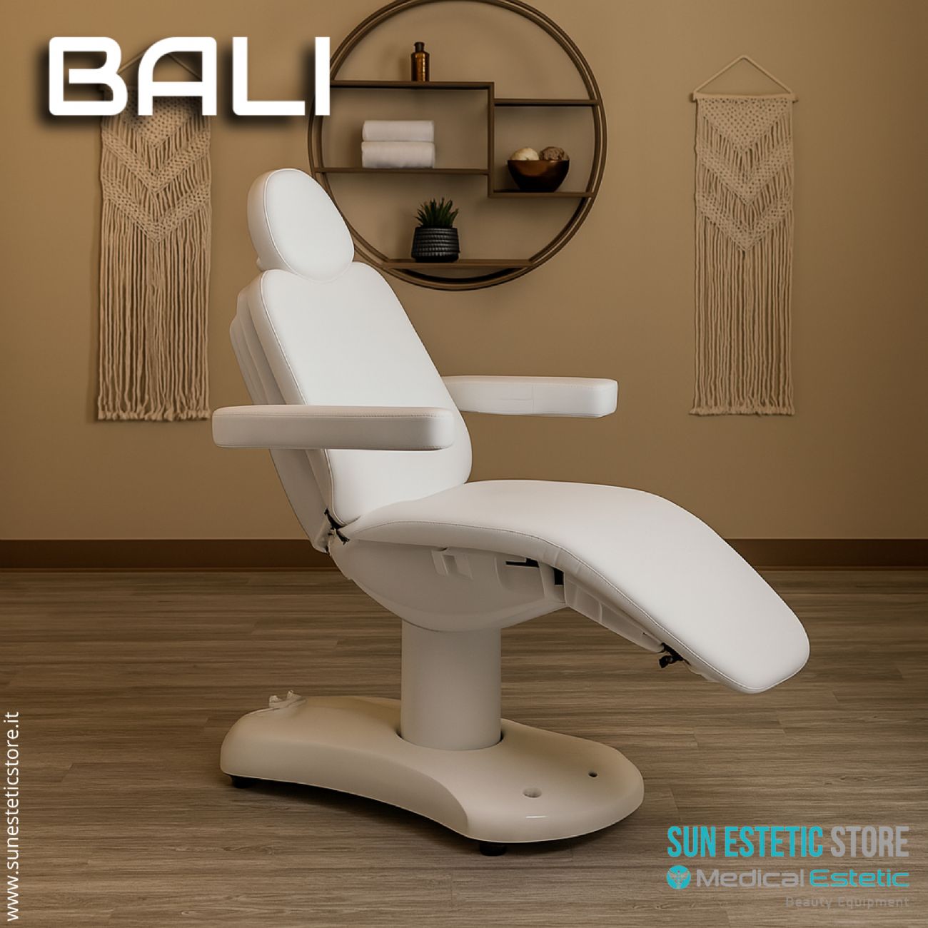 Bali poltrona lettino elettrica tre motori per estetica Spa