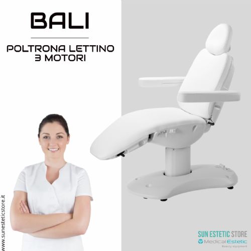 Bali poltrona lettino elettrica tre motori per estetica Spa