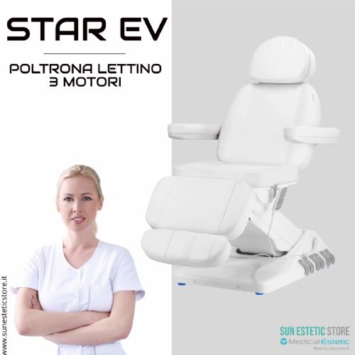 Star Ev Poltrona lettino elettrica 3 motori per estetica Spa