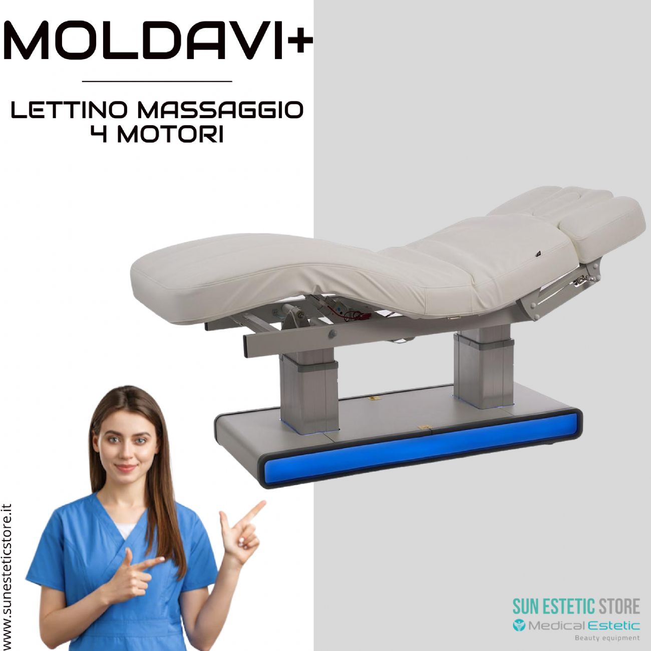 Moldavi+lettino massaggio Spa 4 motori wellness estetica spa