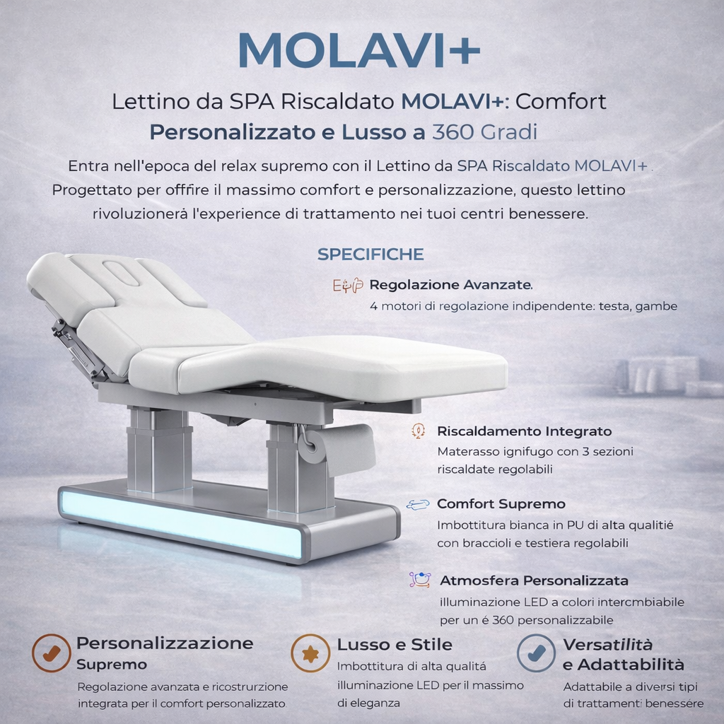 Moldavi+lettino massaggio Spa 4 motori wellness estetica spa