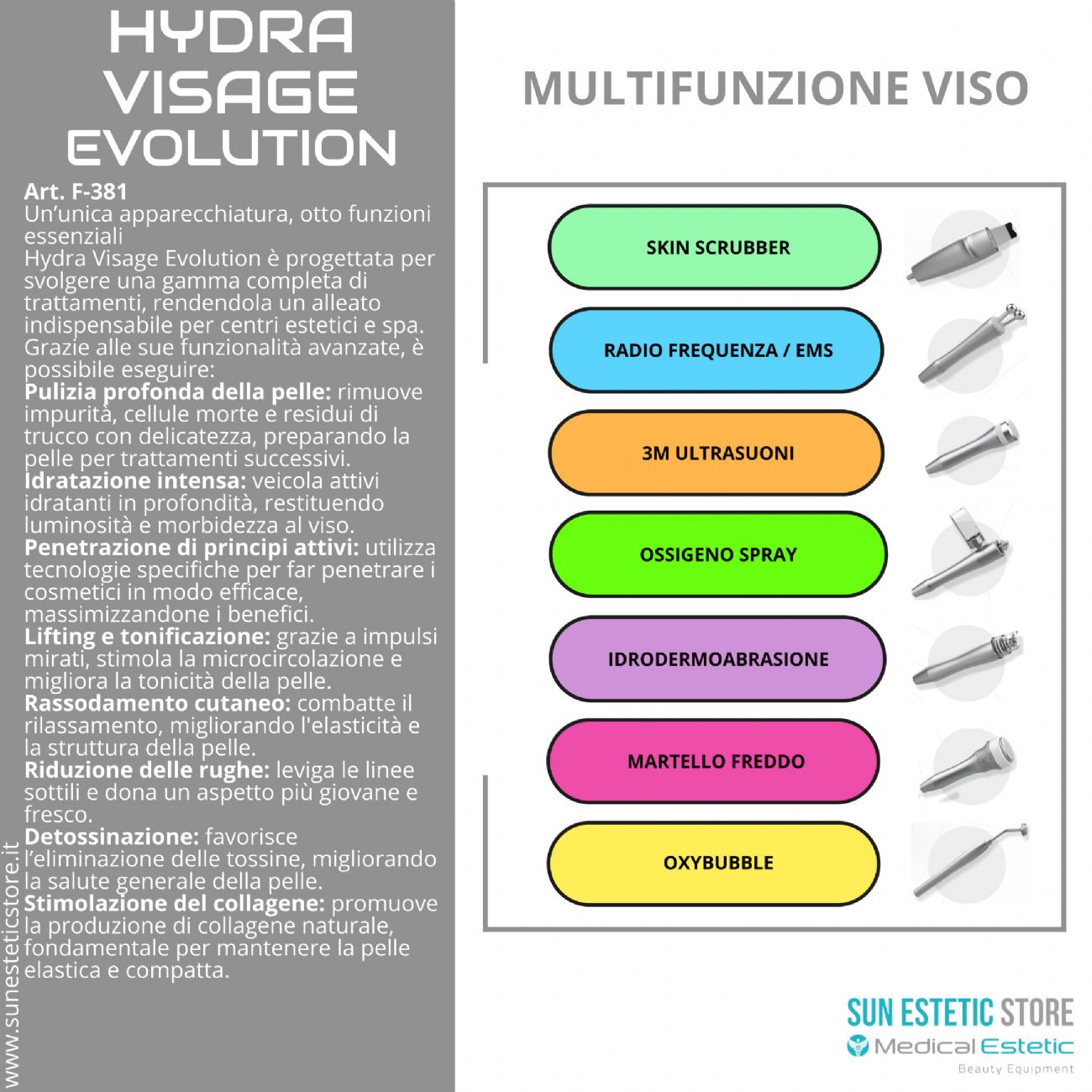 Hydra Visage Evolution Multifunzione trattamenti pulizia viso